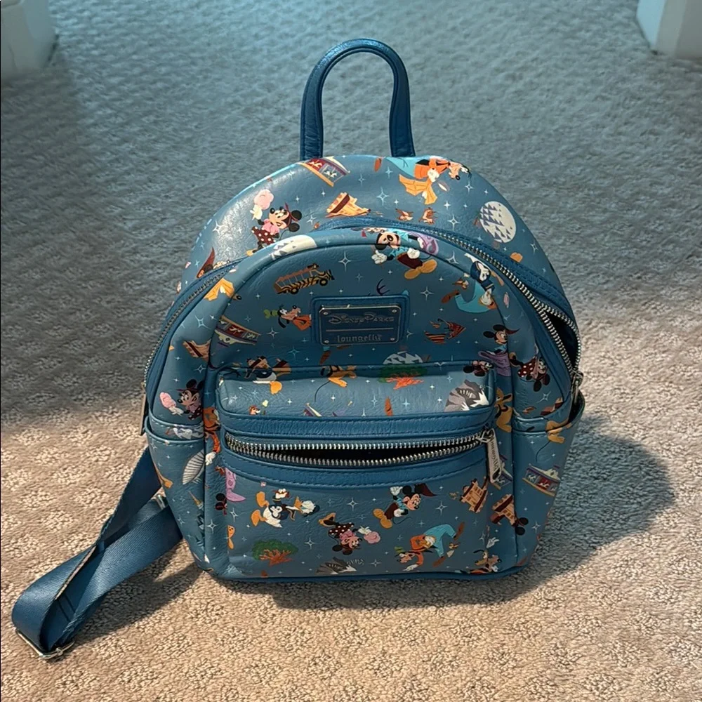 Loungefly Blue Disney Character Backpack - Picture 1 of 4